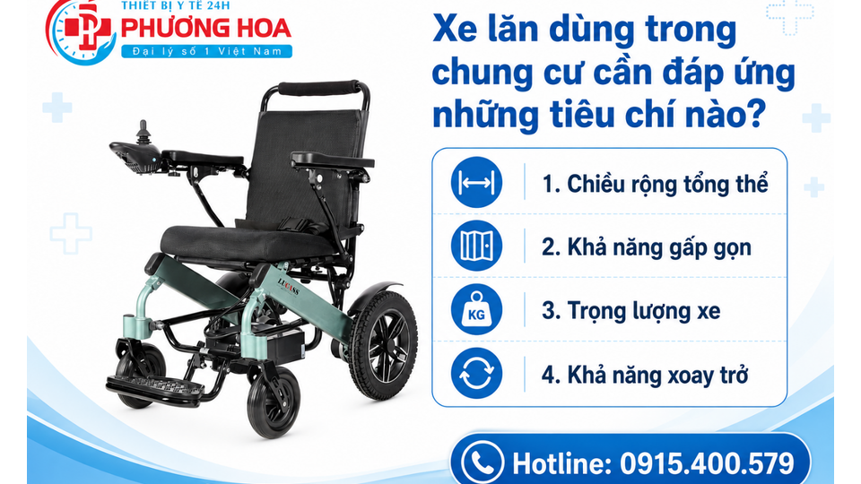 Nên chọn xe lăn dùng trong chung cư loại nào vừa dễ di chuyển lại bền tốt